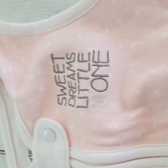 2 Carter’s Pink & White , Grey  One-Piece  Coverall 18M - Picture 5 of 7